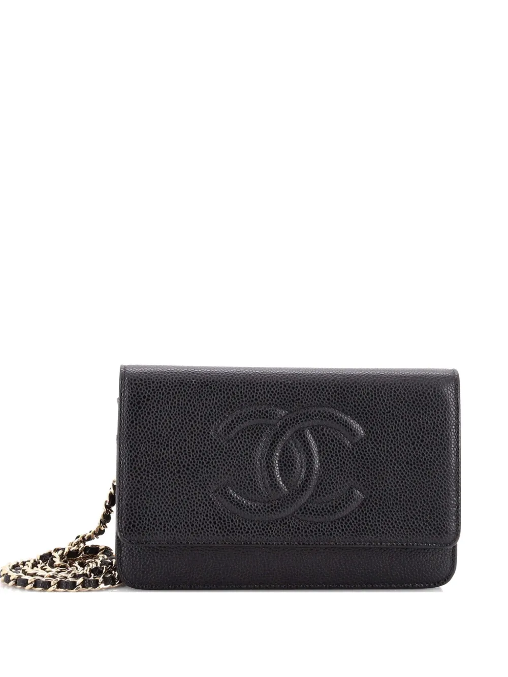 CHANEL Pre-Owned Timeless Wallet on Chain Caviar crossbody bag - Schwarz