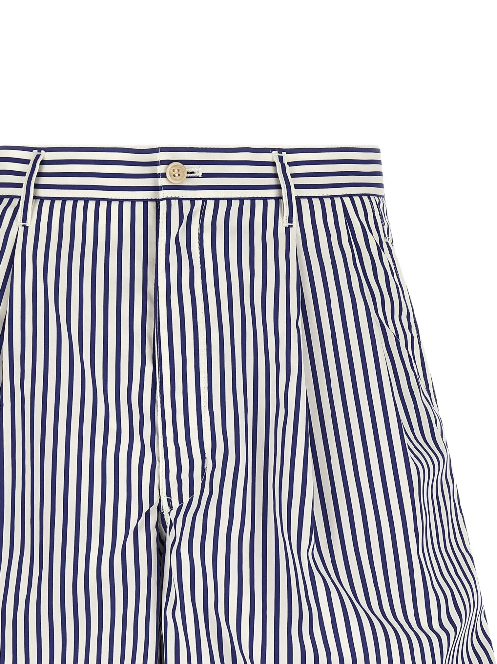 Comme Des Garçons Shirt Gestreepte geplooide shorts Blauw