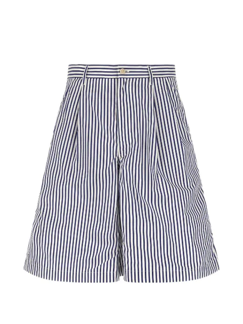 Comme Des Garçons Shirt striped-pattern pleated shorts