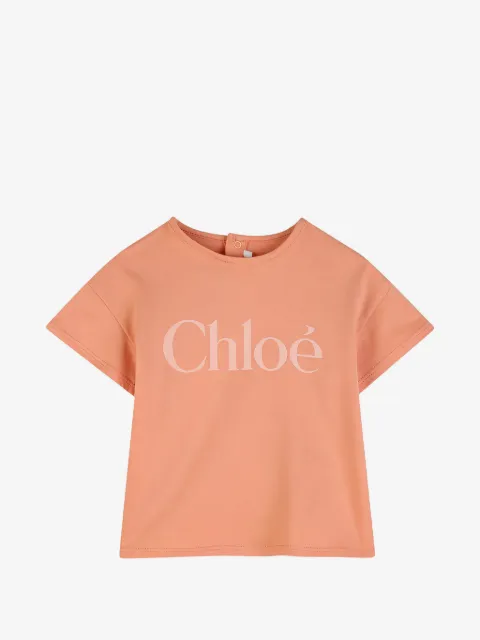 Chloé Kids playera con logo estampado