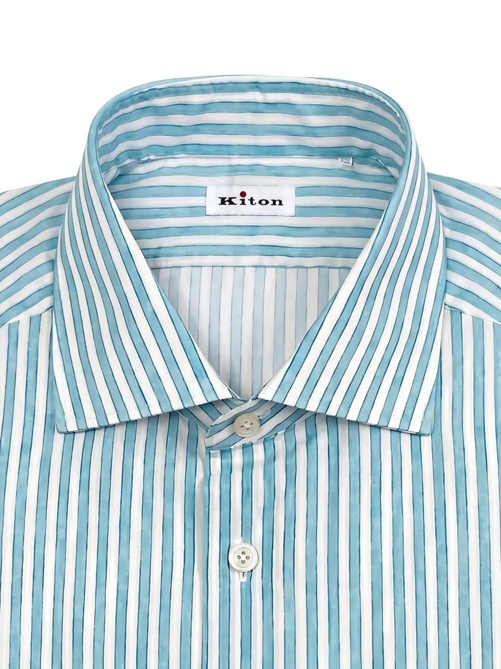 Kiton Gestreept overhemd Wit