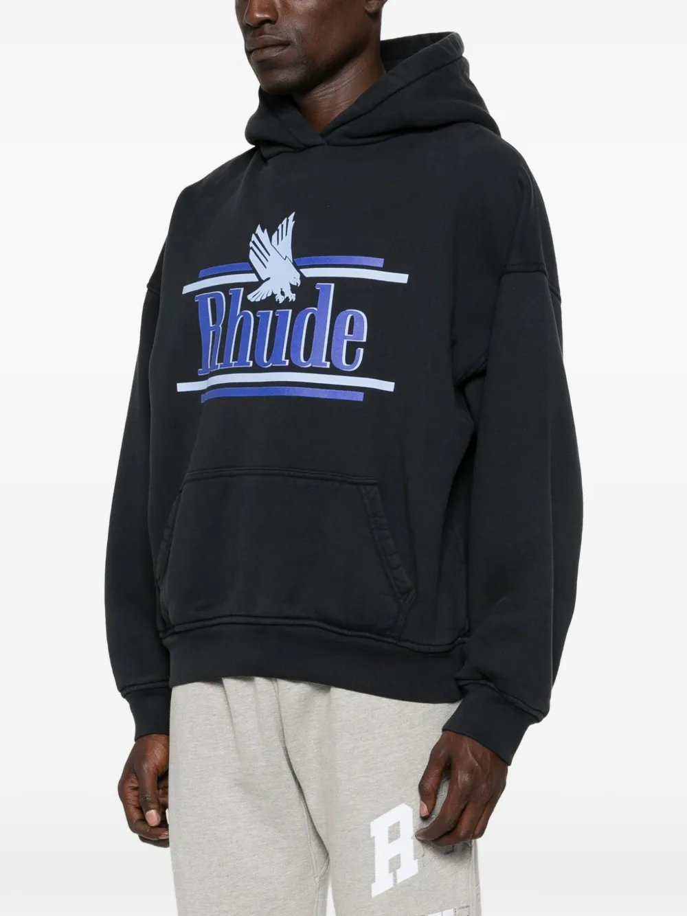 RHUDE Hoodie met logoprint Zwart