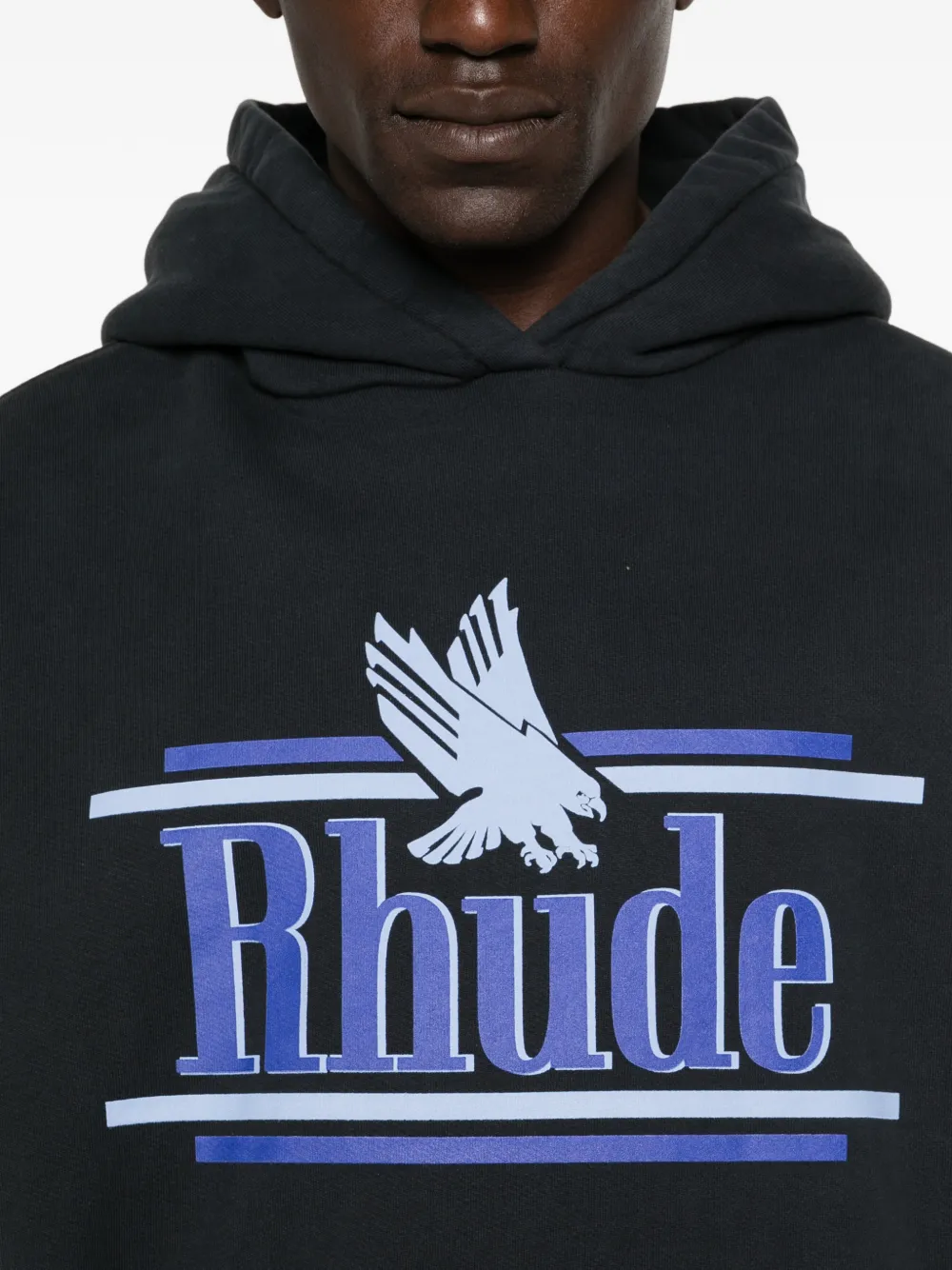 RHUDE Hoodie met logoprint Zwart