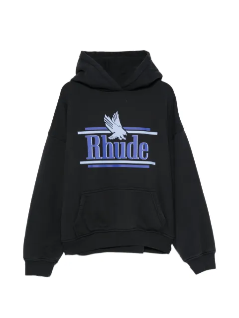 RHUDE هودي بجيب باوتش وطبعة شعار الماركة