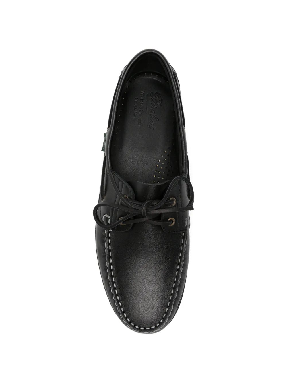 Paraboot Barth leather boat shoes Zwart