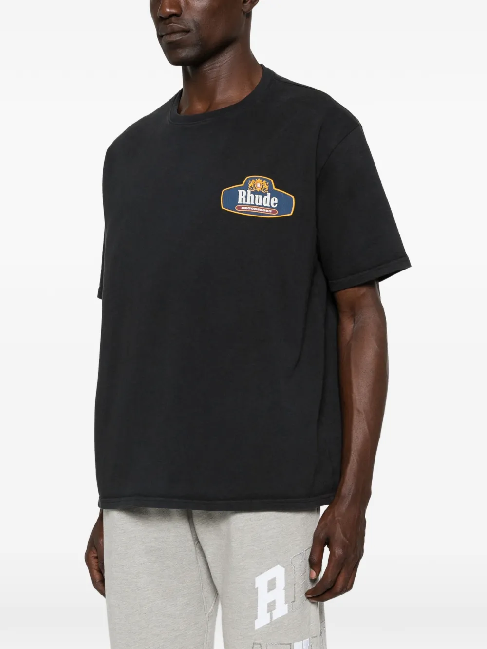 RHUDE T-shirt met logoprint Zwart