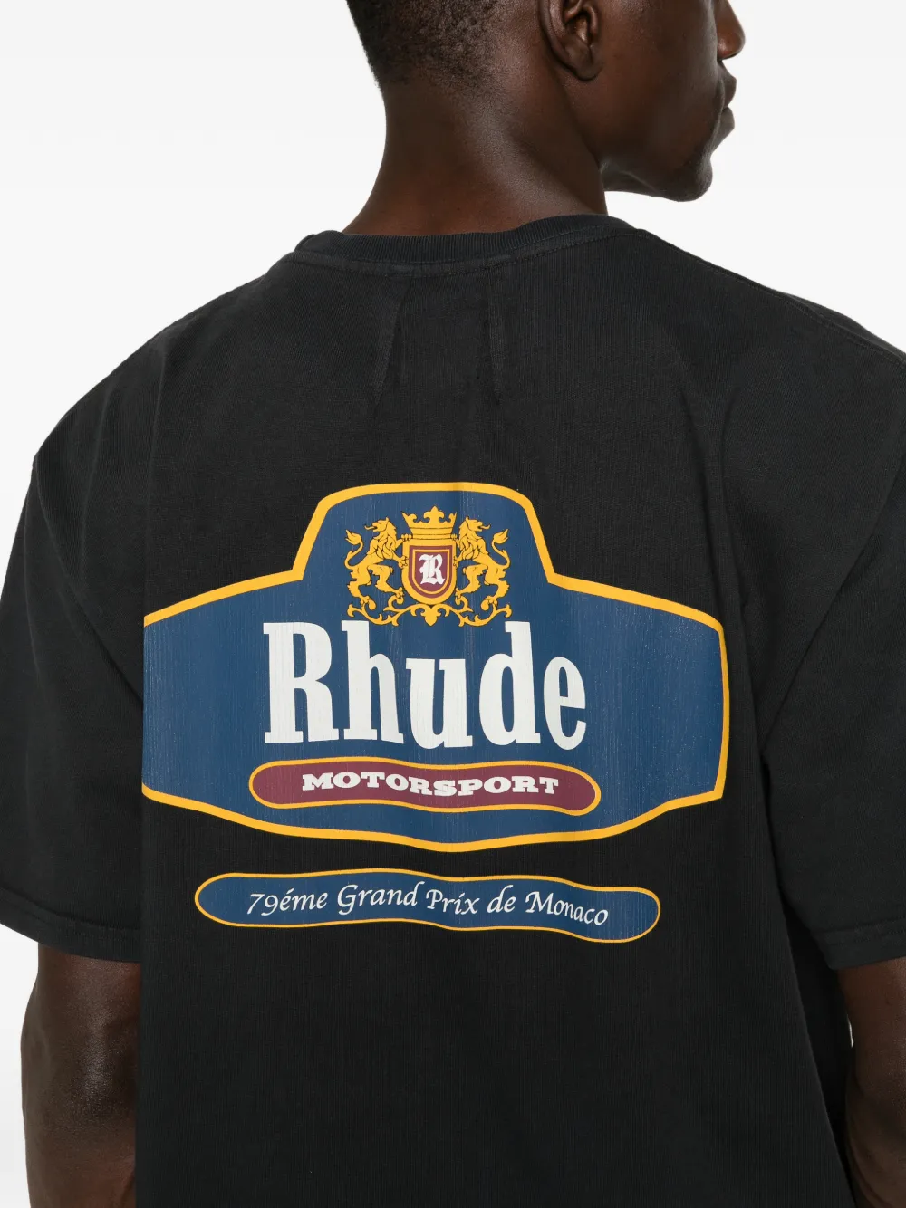 RHUDE T-shirt met logoprint Zwart