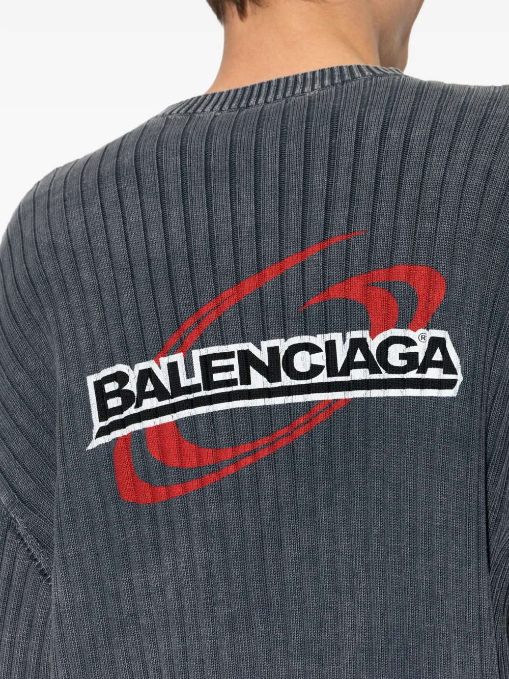 Balenciaga Ribgebreide trui Grijs