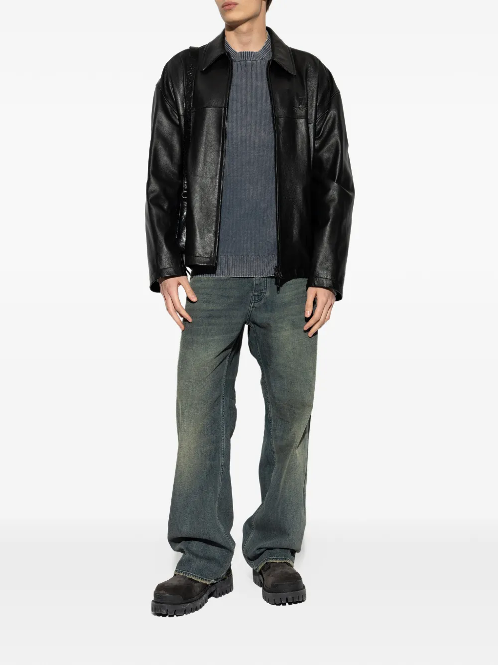 Balenciaga Ribgebreide trui Grijs