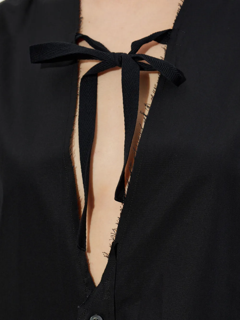 Maison Margiela Blouse met franje afwerking Zwart