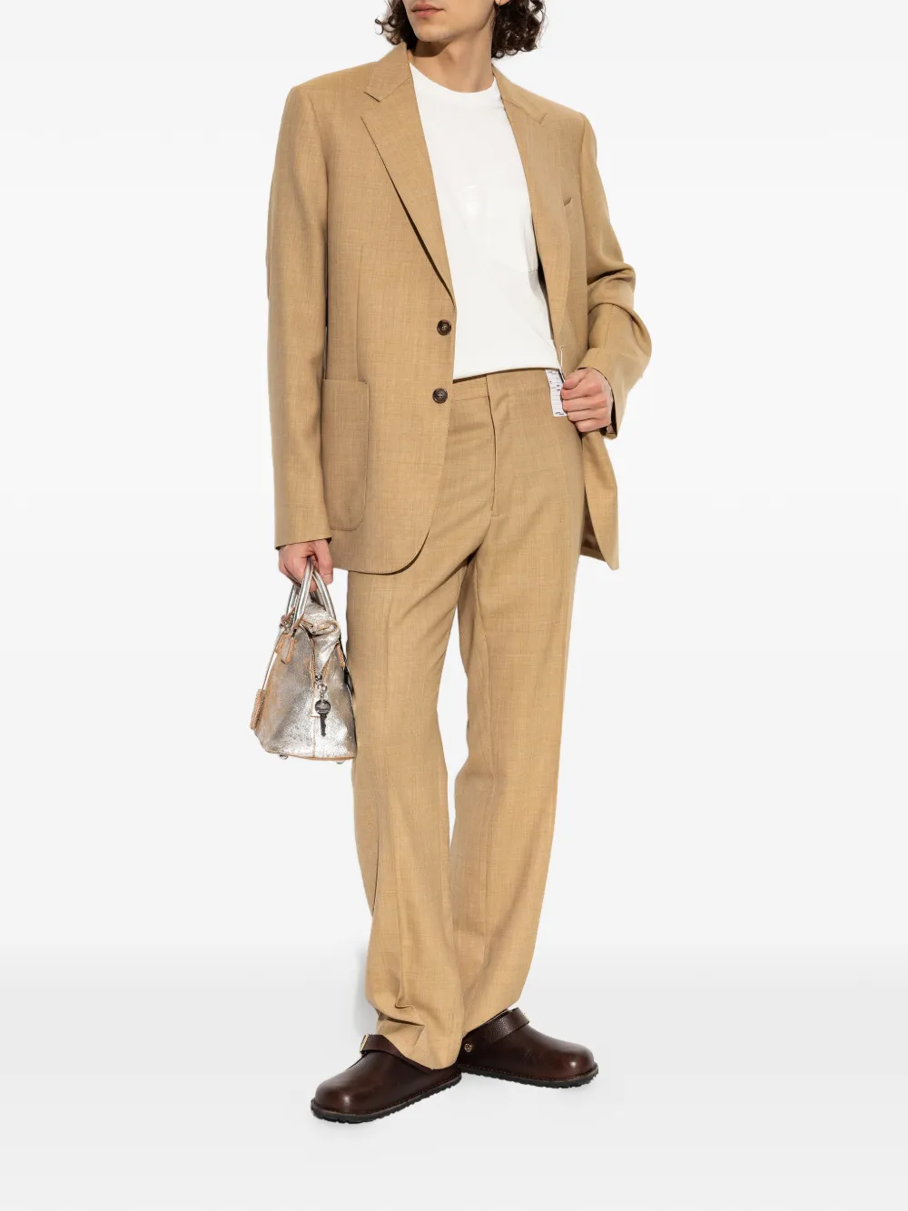 MM6 Maison Margiela Blazer met opgestikte zak Beige