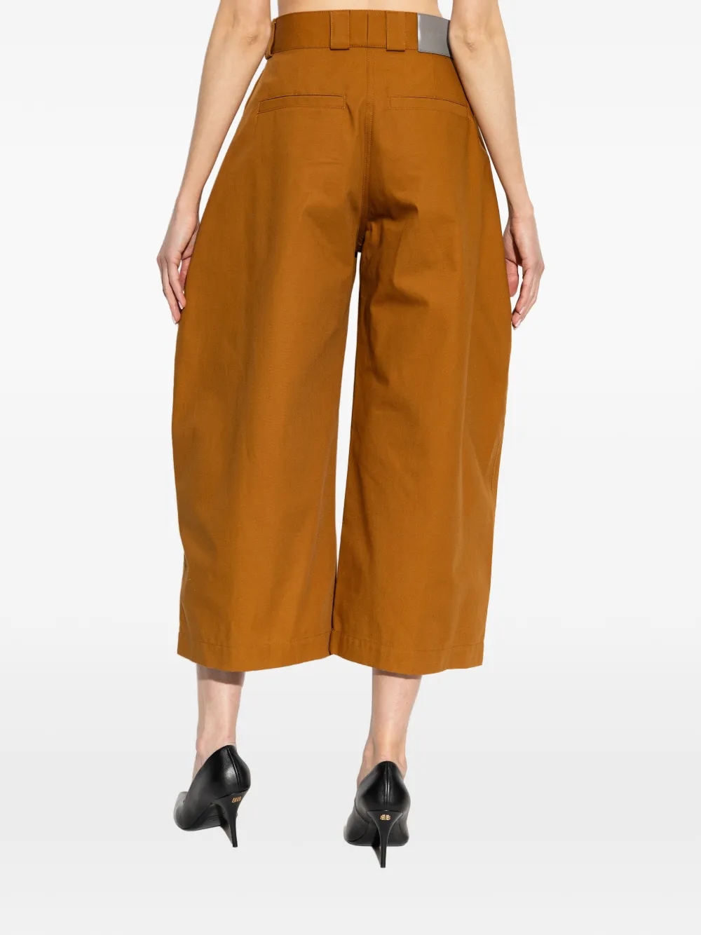 Balenciaga Plooibroek met wijde pijpen Bruin