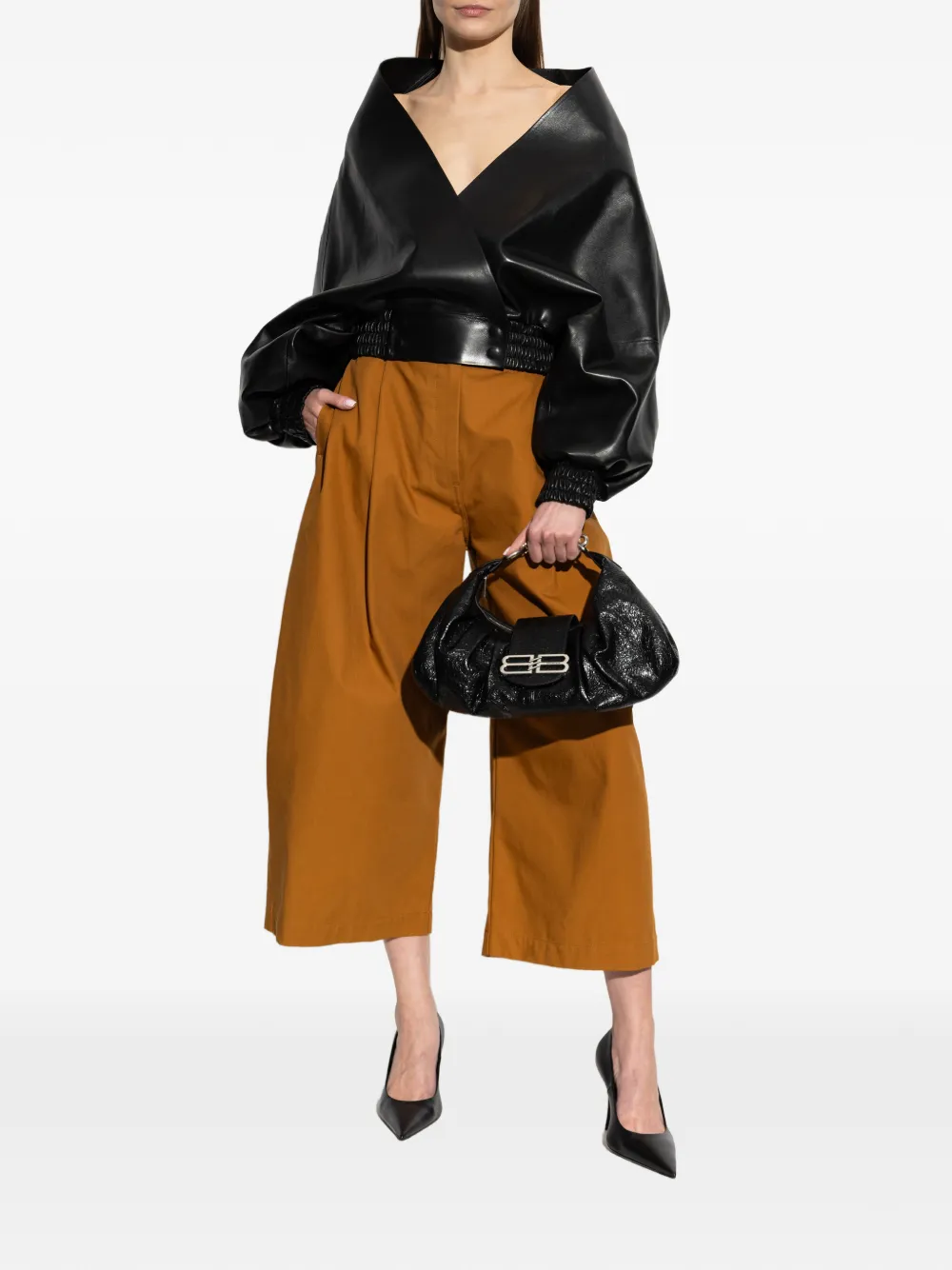 Balenciaga Pleated wide-leg Trousers | Brown | FARFETCH ZA