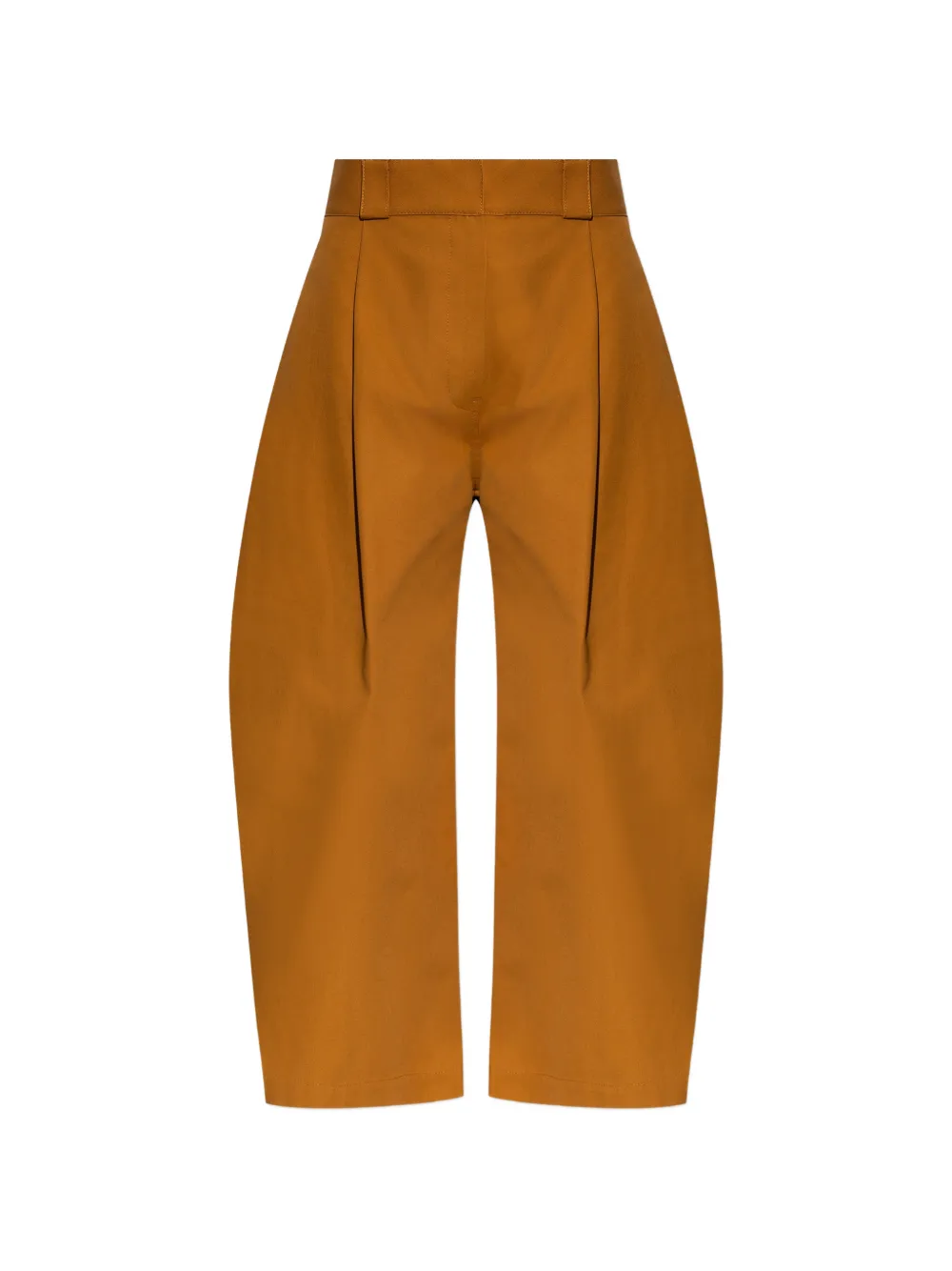 Balenciaga Pantaloni a gamba ampia con pieghe - Marrone