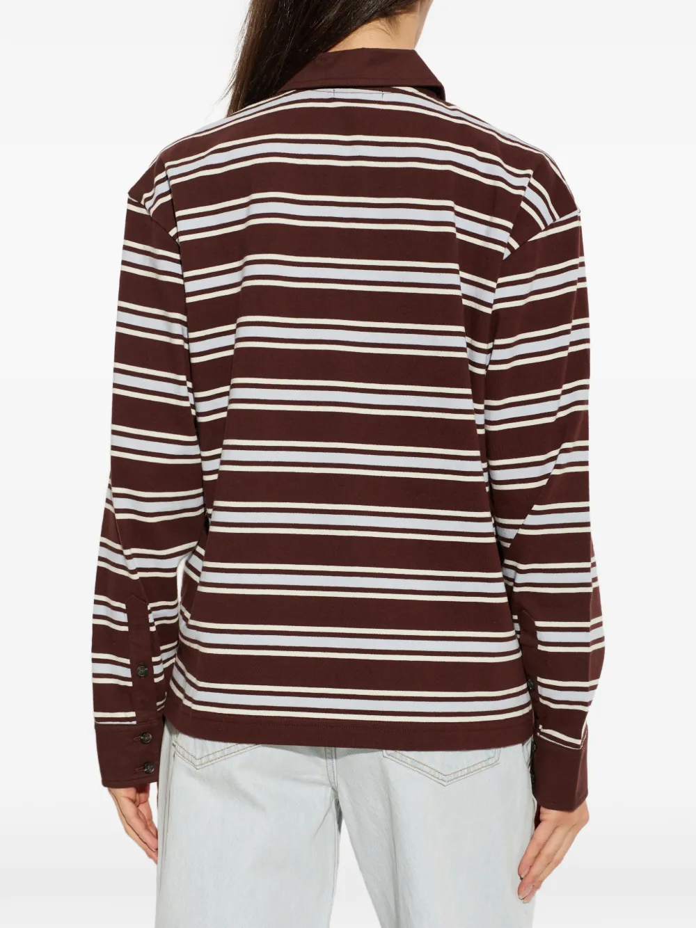 rag & bone Poloshirt met lange mouwen Bruin