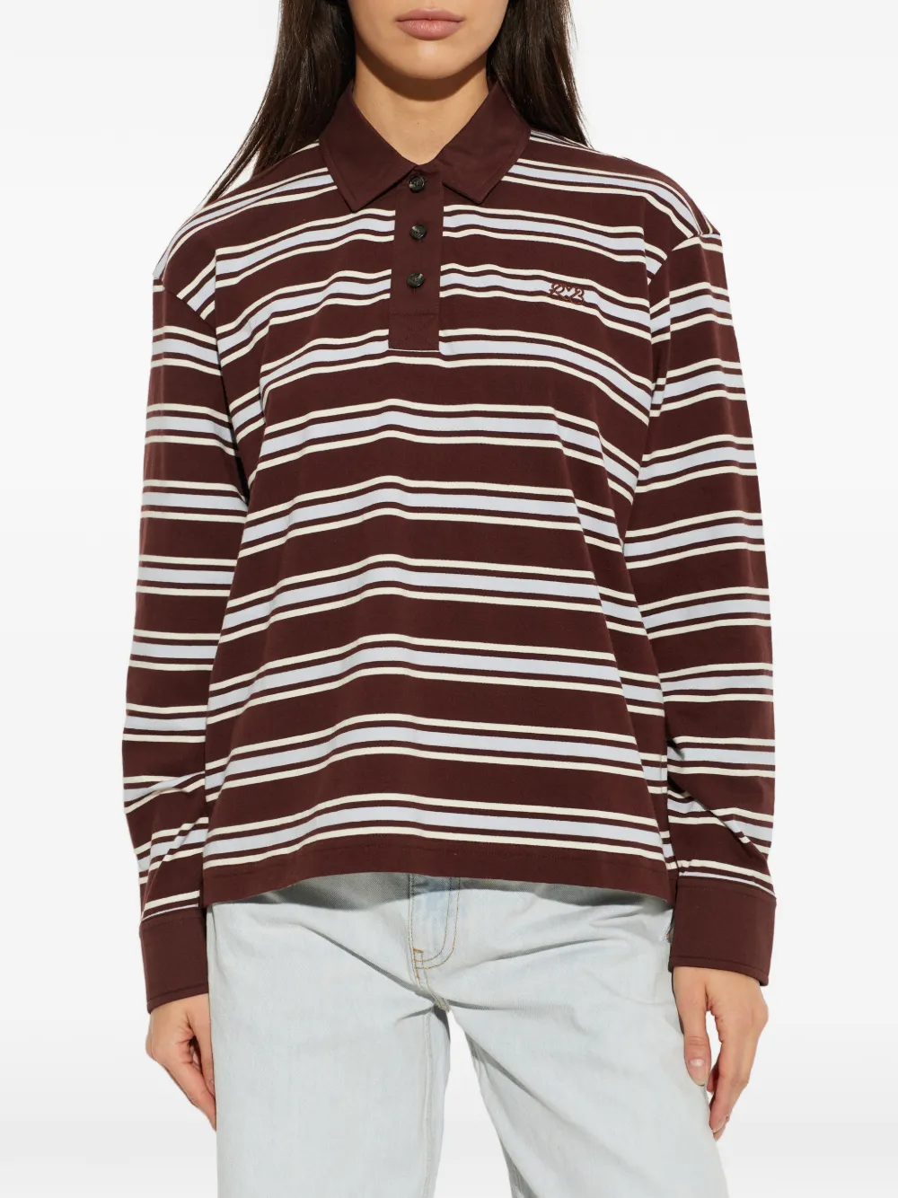  Rag & Bone Polo A Rayas - Marrón 