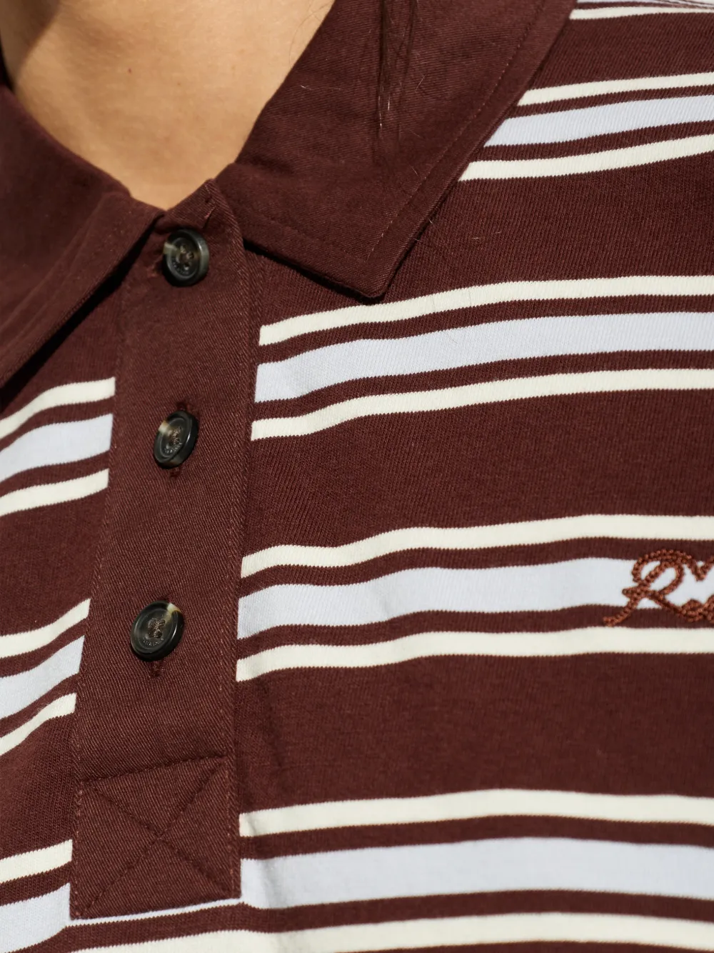rag & bone Poloshirt met lange mouwen Bruin