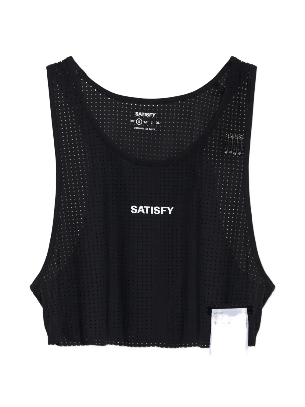 Satisfy Space-O perforated-design tank top - Nero