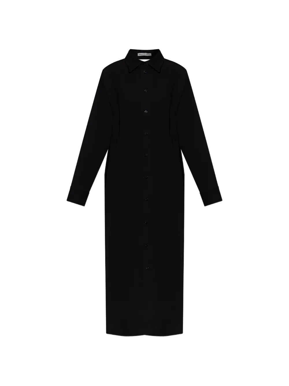 Balenciaga open-back midi shirt dress - Black