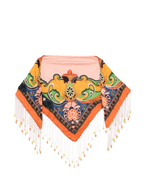ETRO paisley-print beaded-fringe scarf