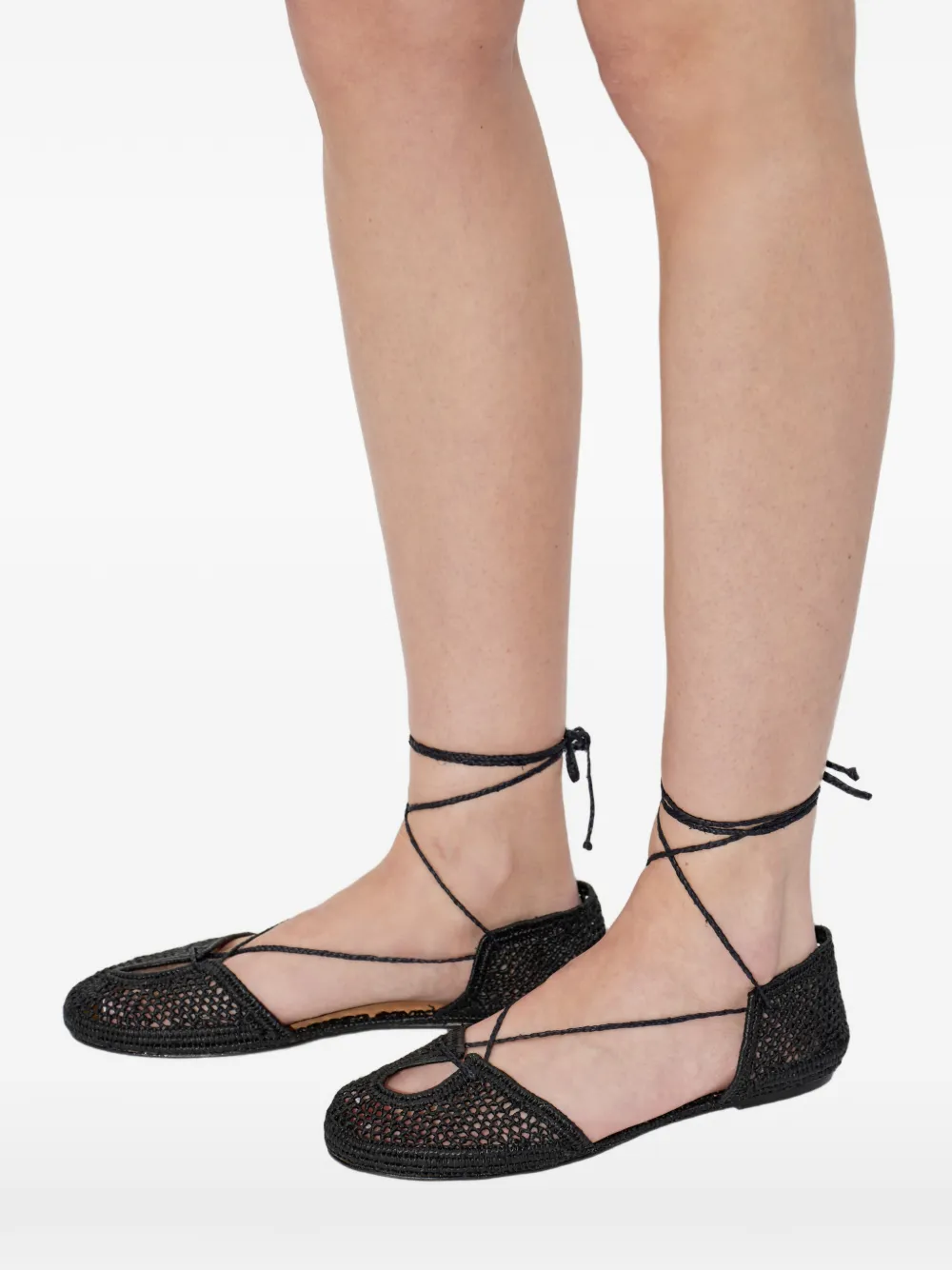 ODISSI Geweven pumps met striksluiting Zwart