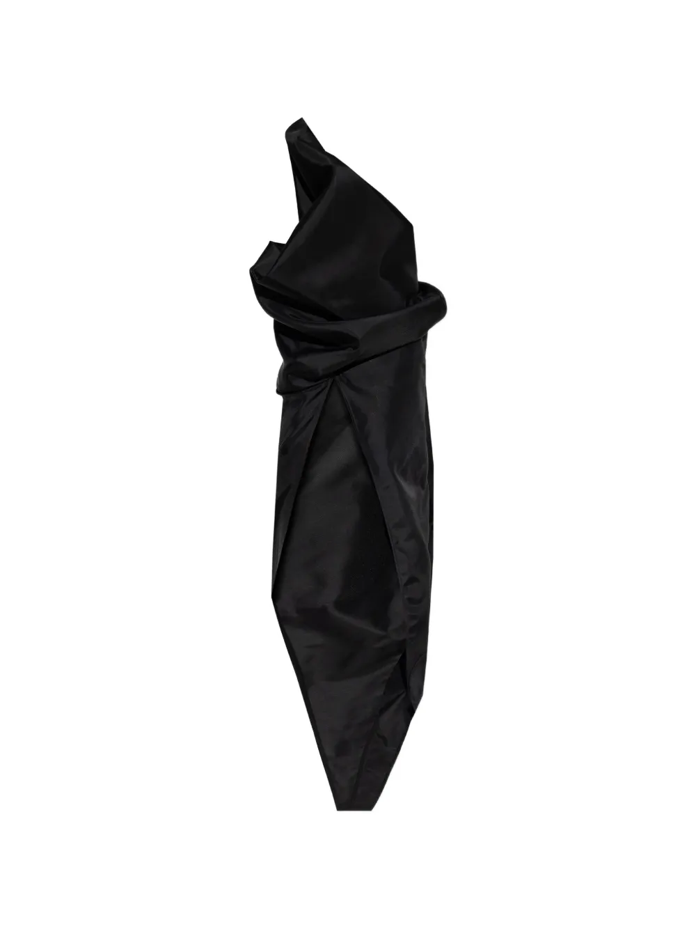 Rick Owens draped-design asymmetric skirt - Nero