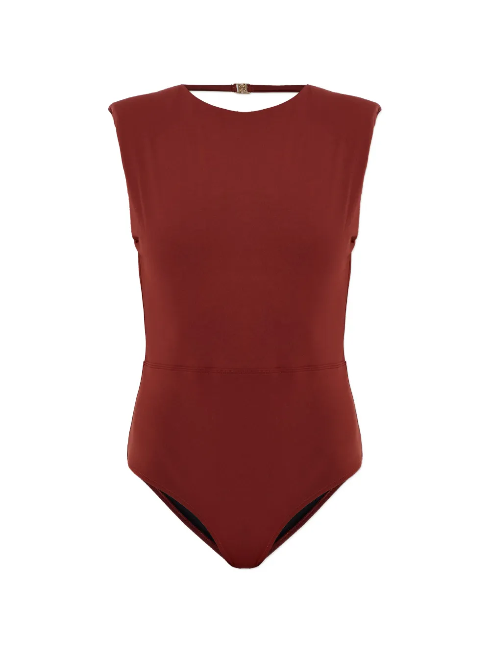 MAIÔ PARIS Kimi padded-shoulder open-back swimsuit - Rot