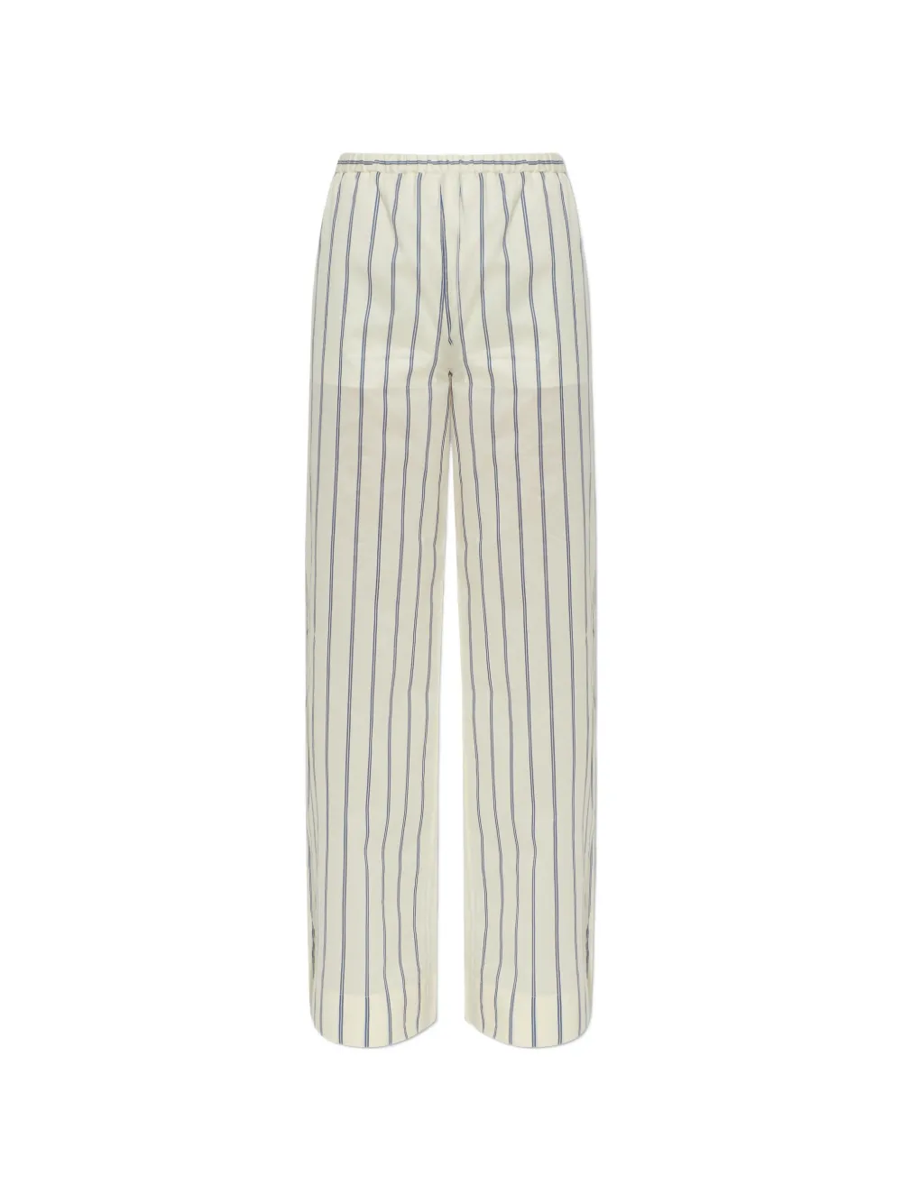 MONCLER striped wide-leg trousers - Nude