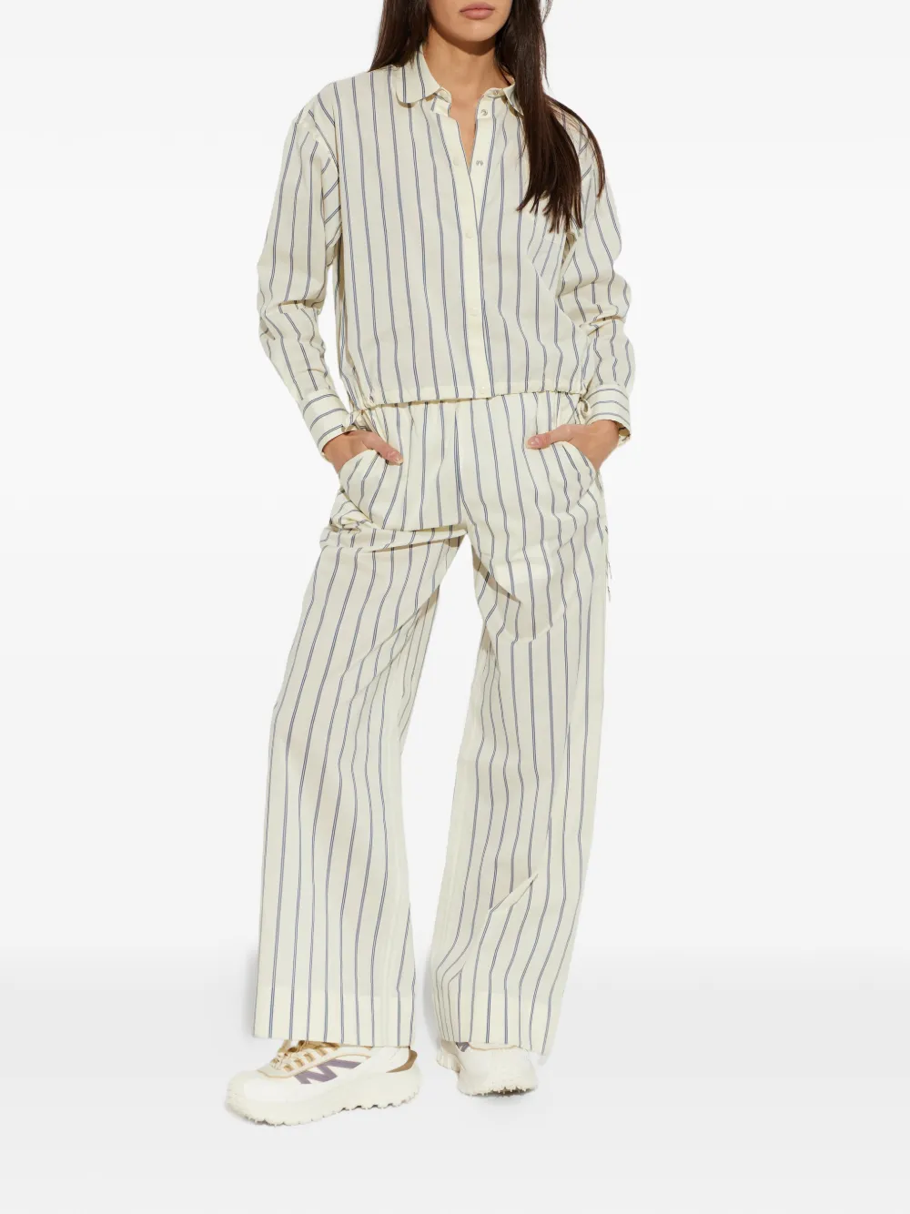 Moncler Gestreepte broek Beige