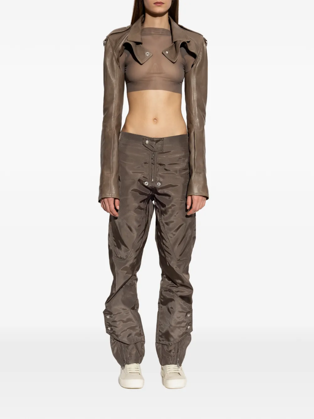 Rick Owens Broek met drukknoopdetail Bruin