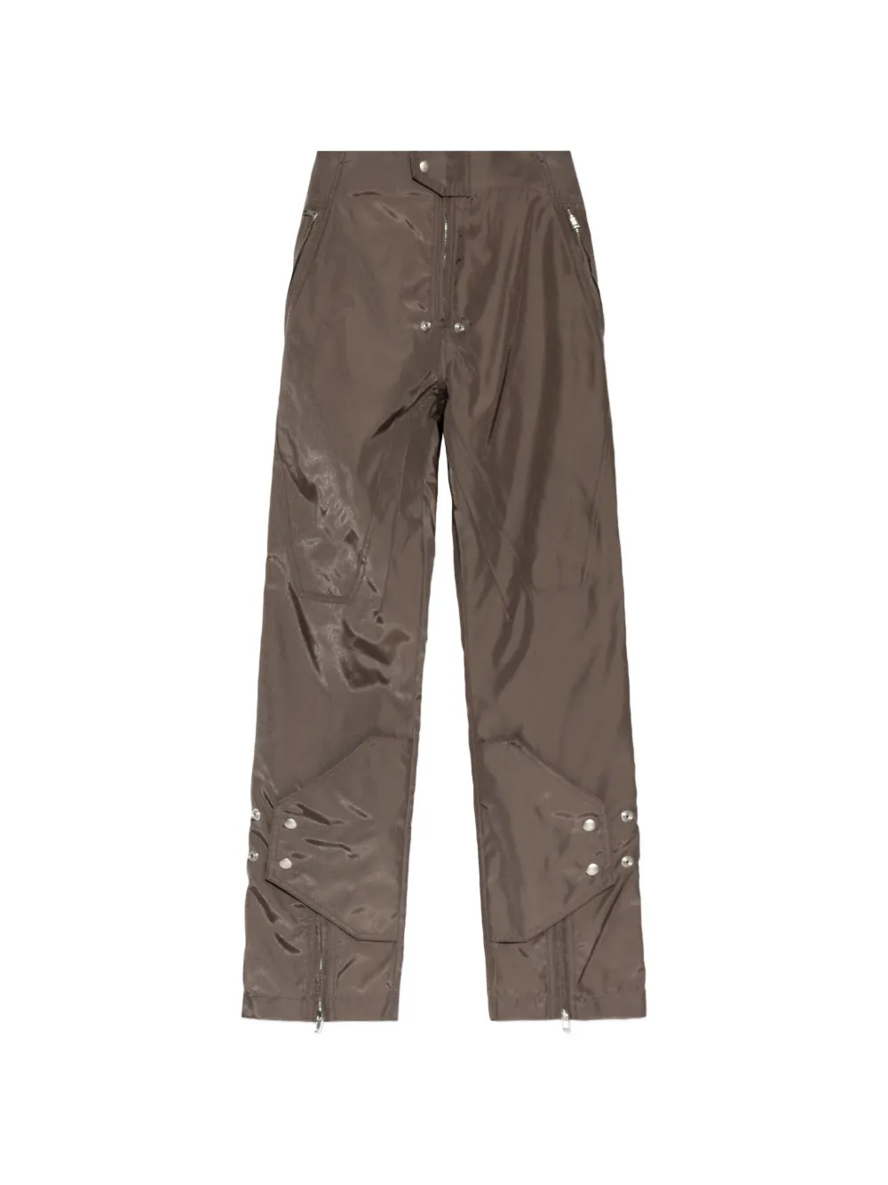 Rick Owens press-stud-detail trousers - Marrone