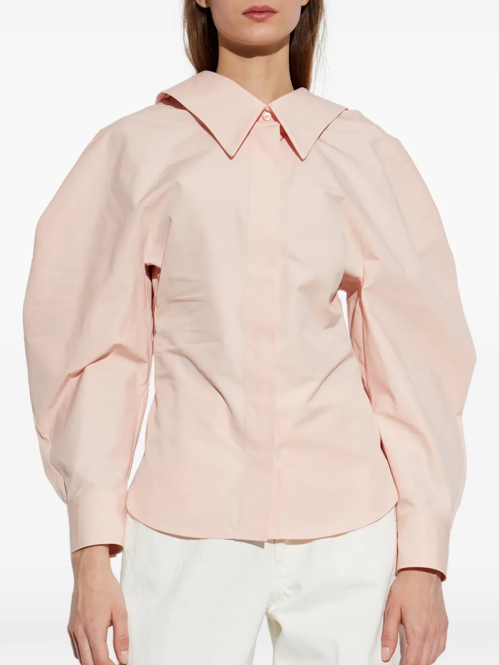  Givenchy Camisa Slashed De Manga Farol - Rosa 