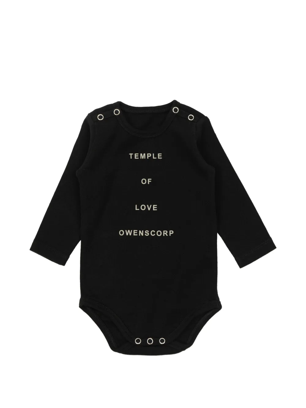 Rick Owens Kids slogan-print long-sleeve bodysuit - Nero