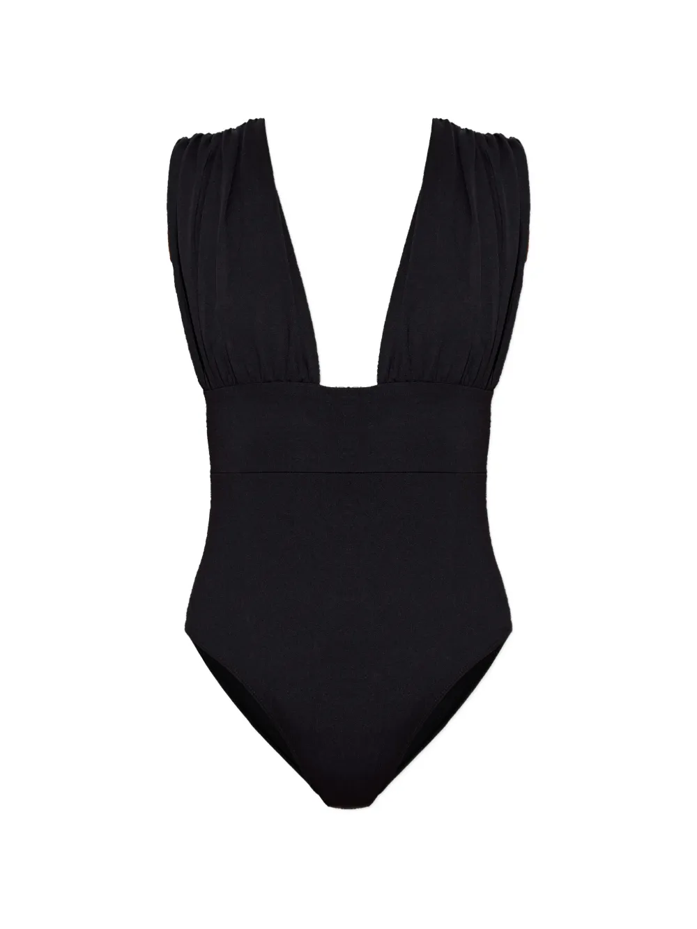 MAIÔ PARIS Monceau ruched-detail swimsuit - Nero