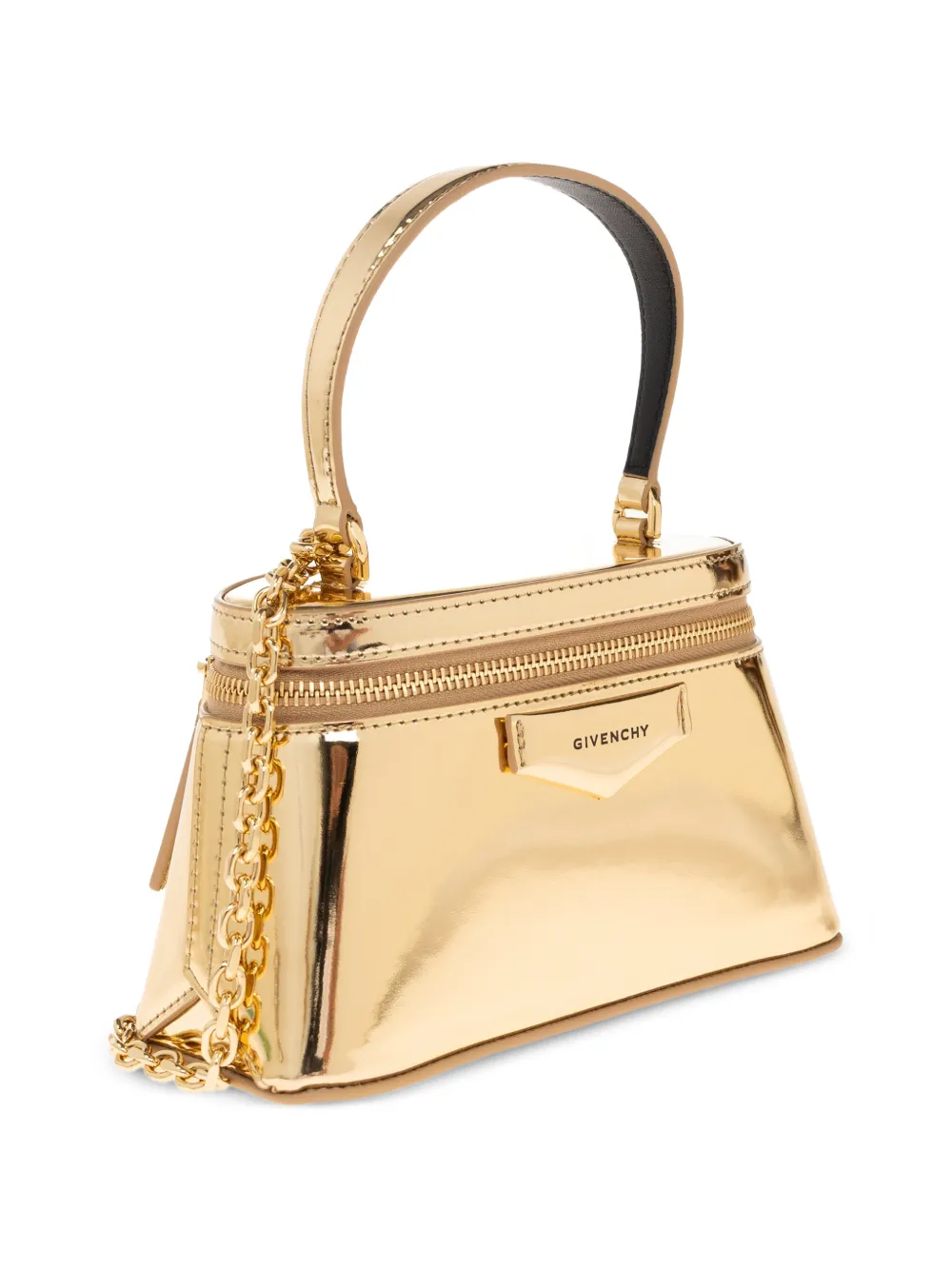 Givenchy Antigona leren toilettas met ketting en spiegelend effect Goud