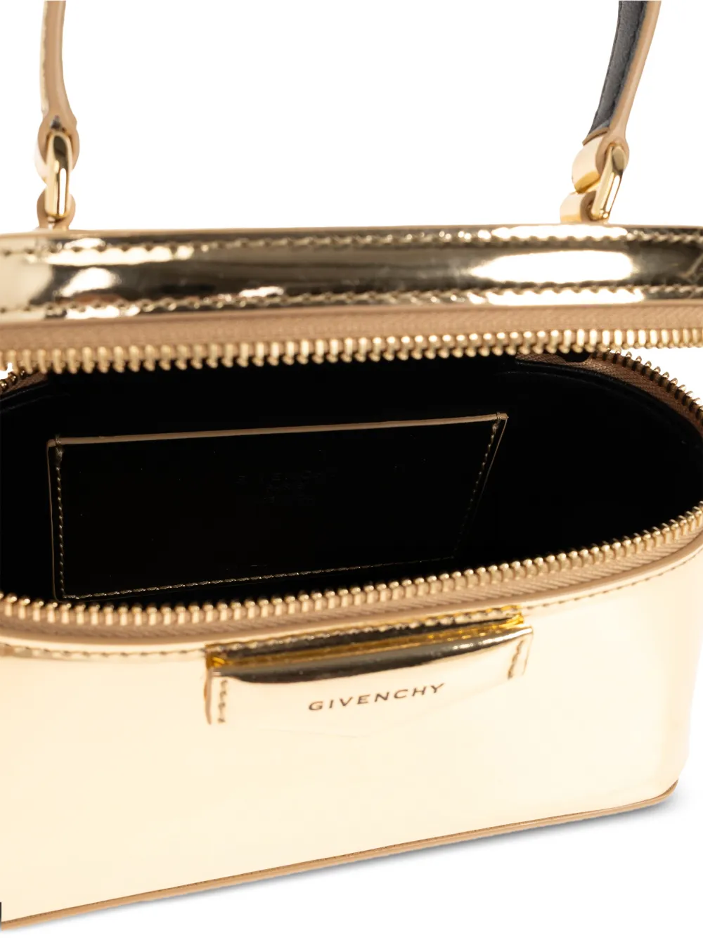 Givenchy Antigona leren toilettas met ketting en spiegelend effect Goud