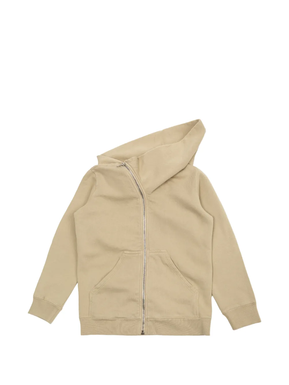 Rick Owens Kids asymmetric-zip hoodie - Toni neutri