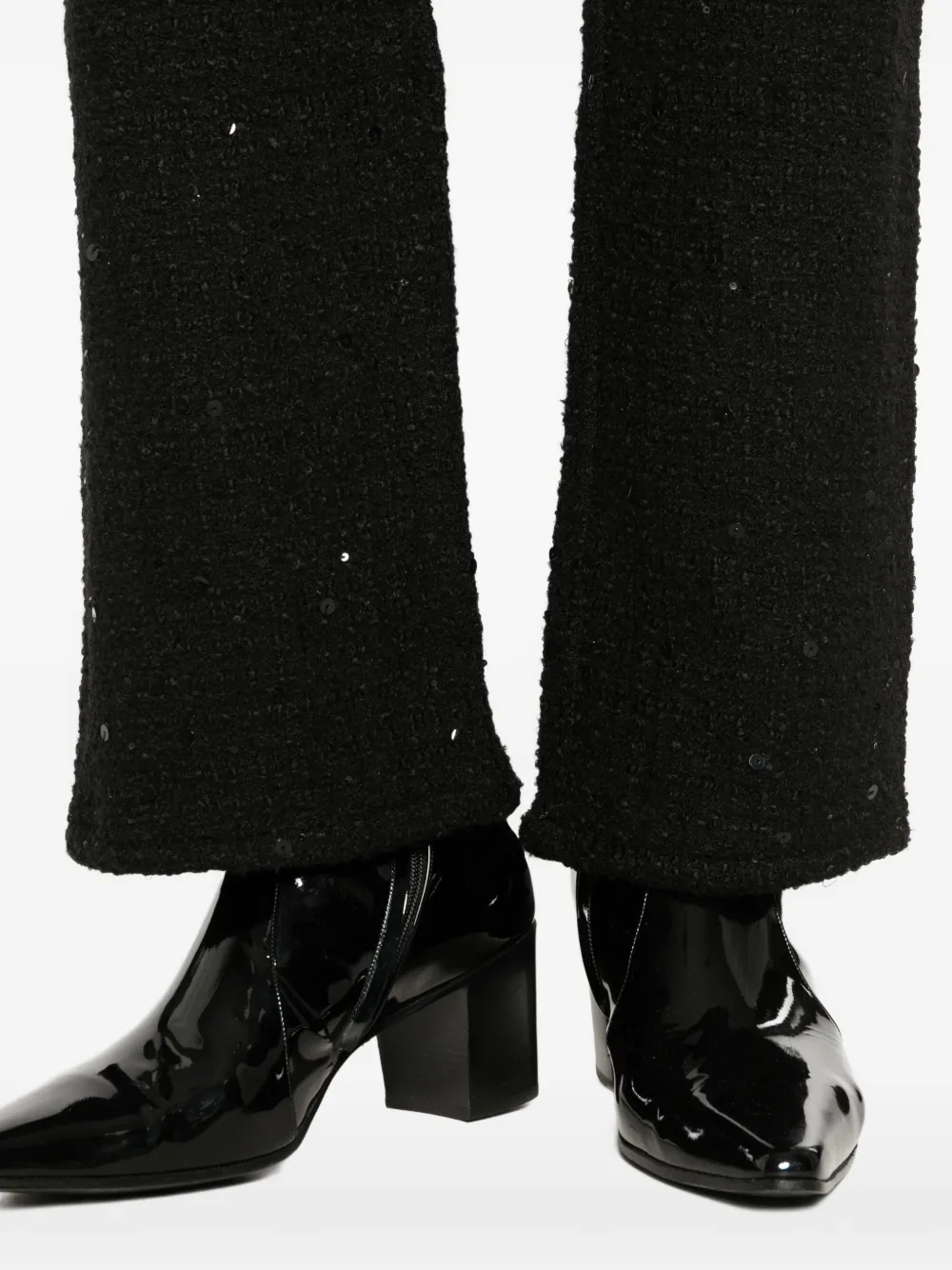 Ernest W. Baker Bouclé broek met pailletten Zwart