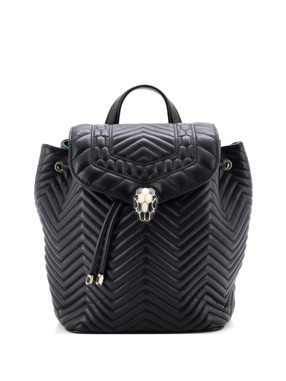 Bvlgari Pre-Owned Serpenti Forever Quilted Leather Medium backpack - Nero