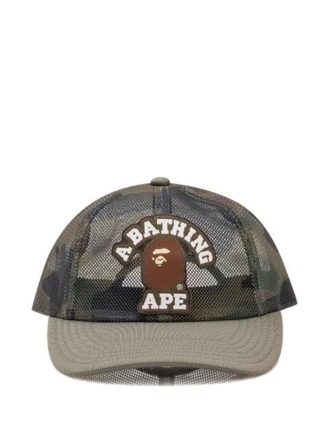 A BATHING APE® 1st Camo College patched mesh trucker cap