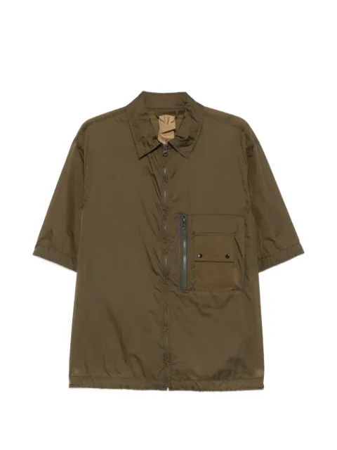 Ten C Mid Layer zip-up pocket-detail shirt