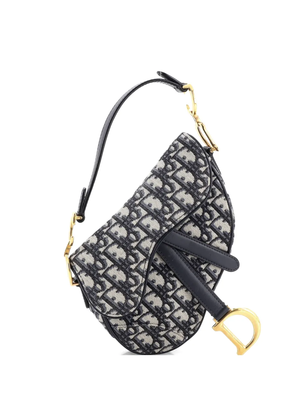 Christian Dior Pre-Owned Saddle Handbag Oblique Canvas Mini shoulder bag - Blu