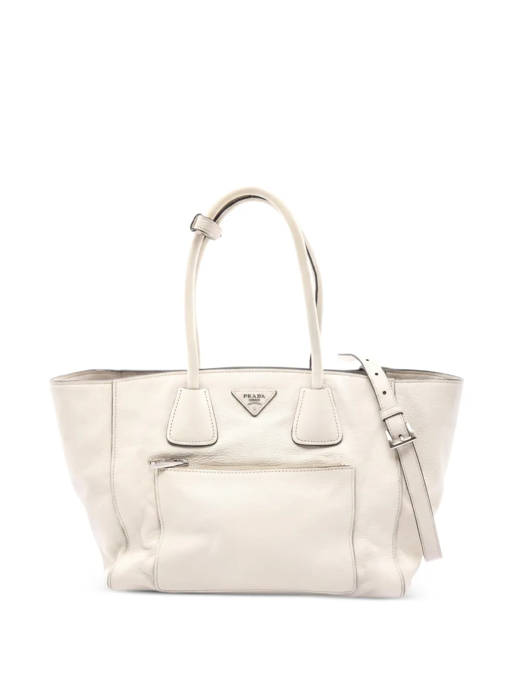 Prada Pre-Owned 2000s leather tote bag - Neutrals
