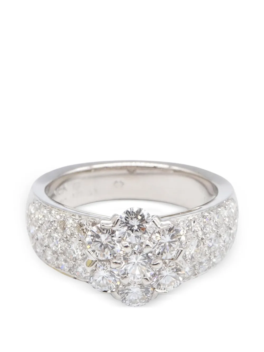 Van Cleef & Arpels Pre-Owned Anello Fleurette con diamanti - Argento