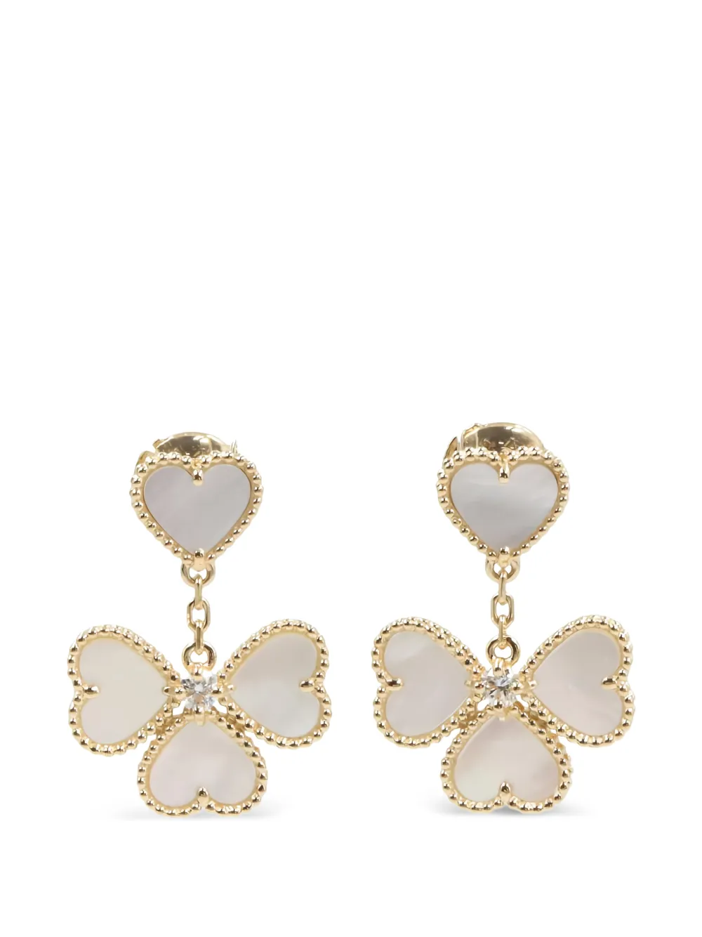 Van Cleef & Arpels Pre-Owned 2010s Sweet Heart mother of pearl earrings - Oro