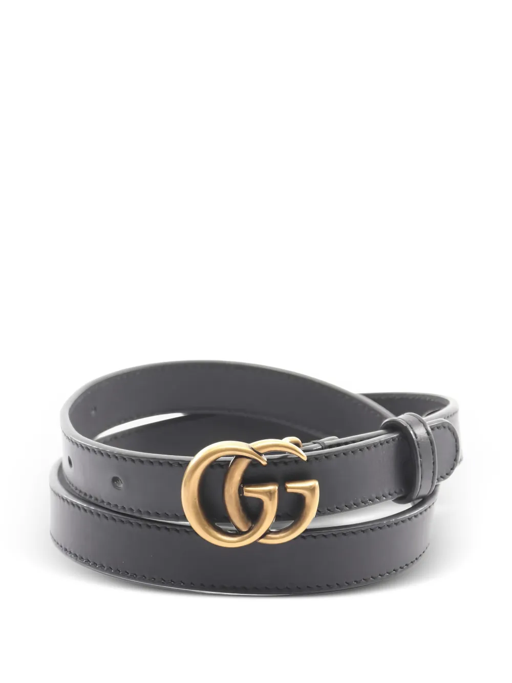 Gucci Pre-Owned 2010s Double G leather belt - Nero