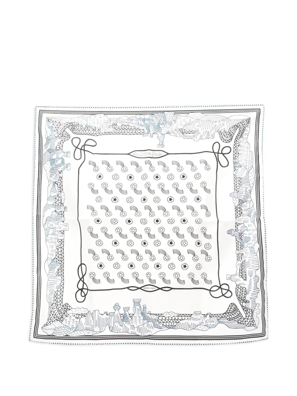 Hermès Pre-Owned 2010s Les Canyons Étoilés scarf - Weiß