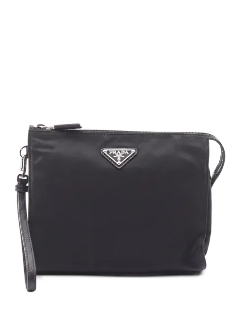 Prada Pre-Owned pochette Re-Nylon en cuir Saffiano