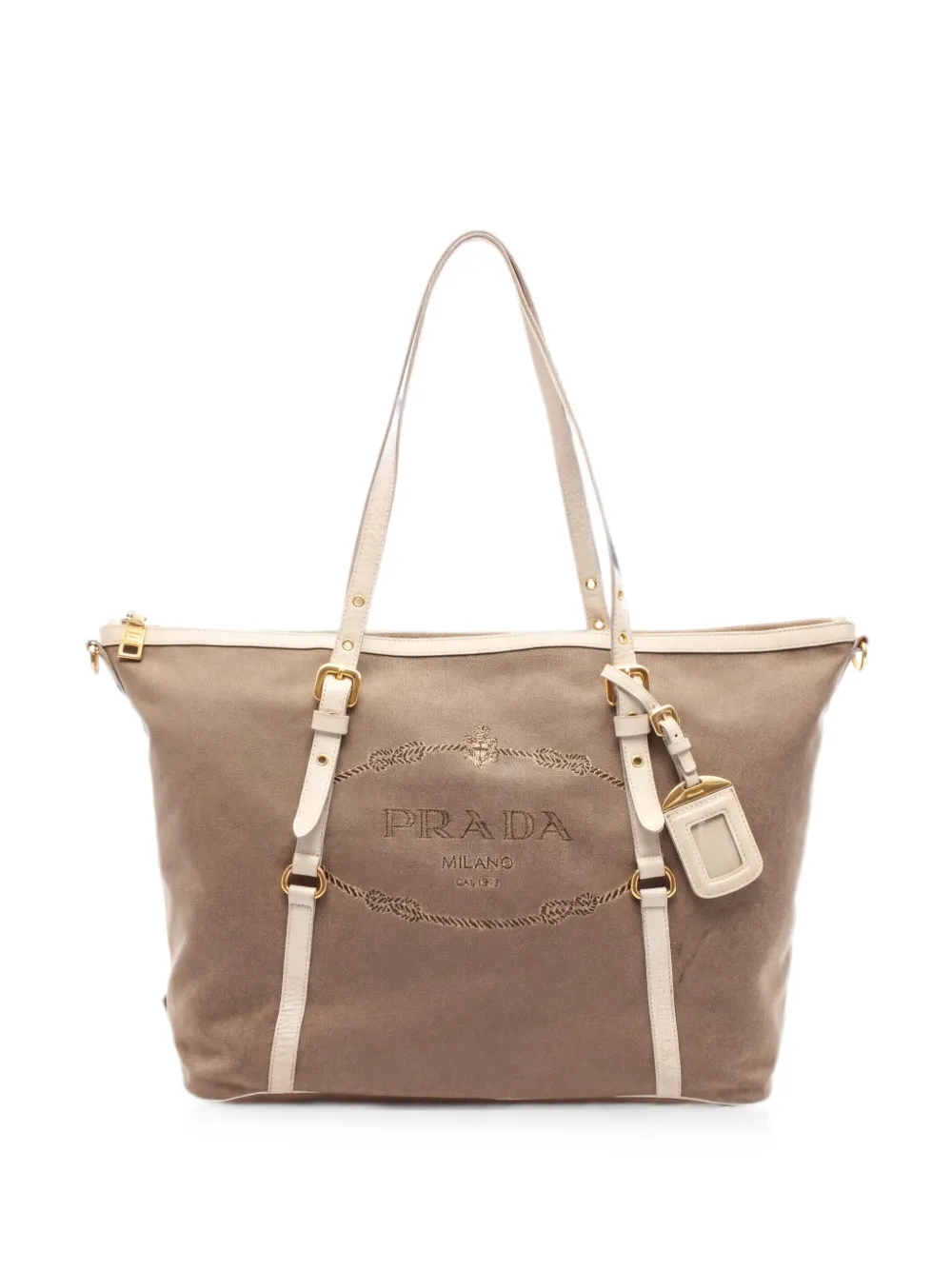 Prada Pre-Owned Borsa tote con logo anni 2000 - Toni neutri