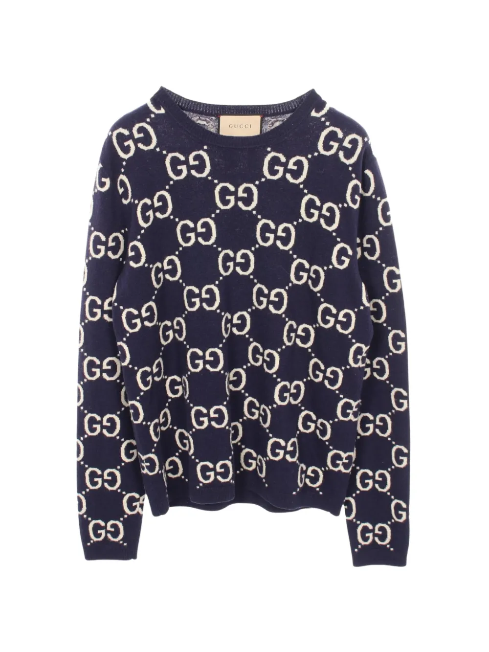 Gucci Pre-Owned 2010s GG-jacquard sweater - Blue